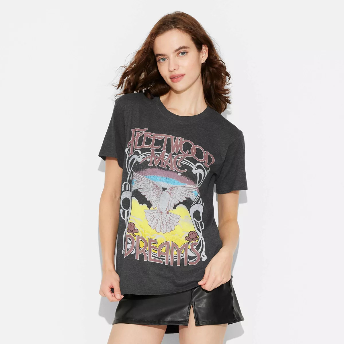 Women's Fleetwood Mac Short Sleeve Graphic T-Shirt - Gray XS | Target