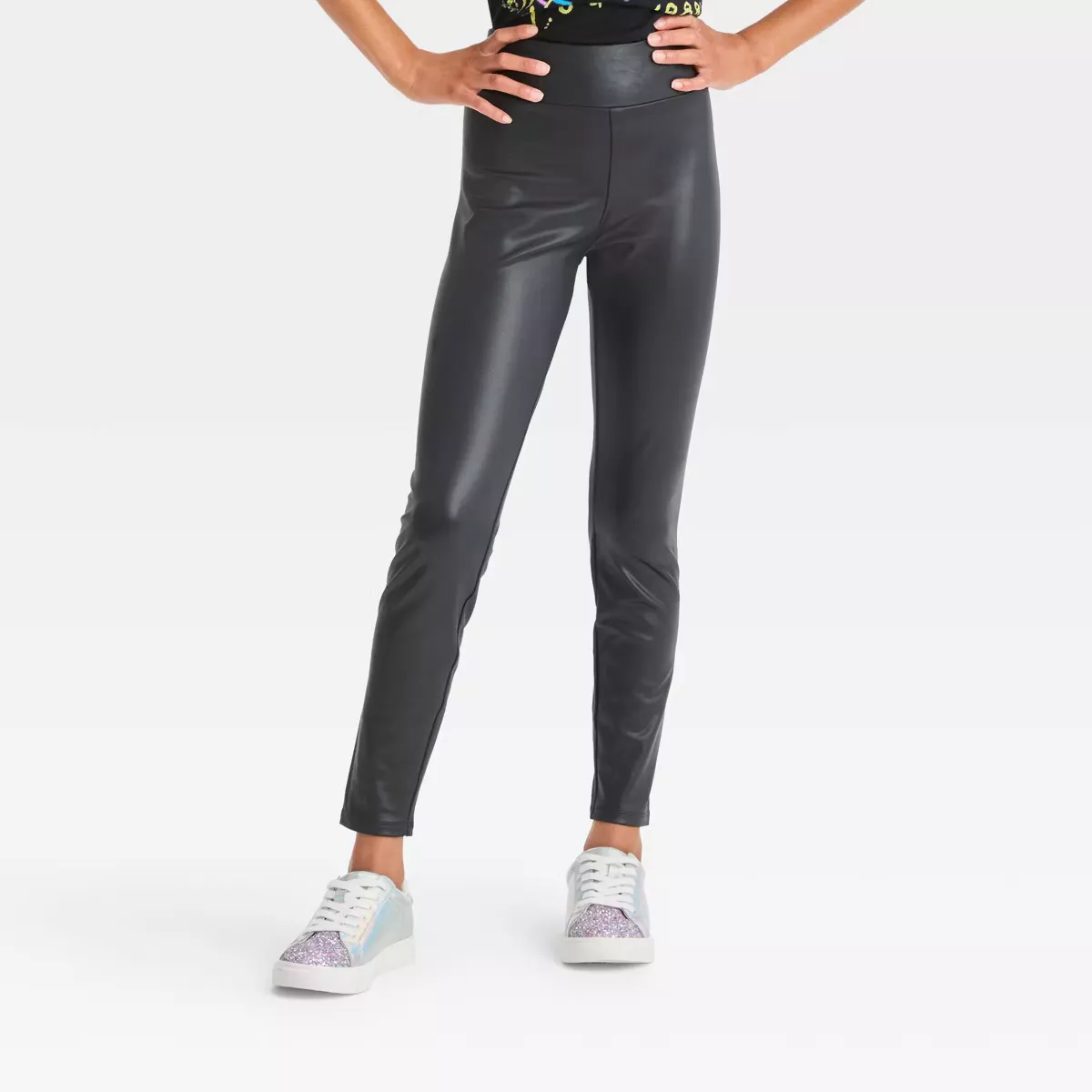 Girls' Faux Leather Leggings - art … curated on LTK