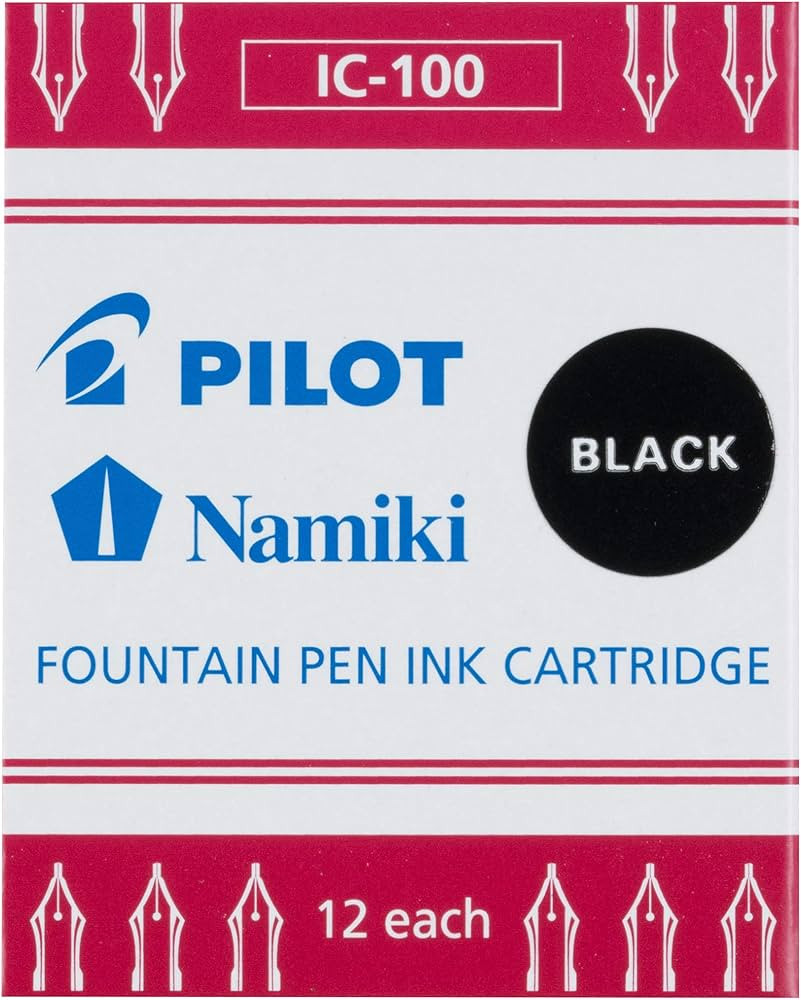 PILOT Namiki IC100 Fountain Pen Ink Cartridges, Black, 12-Pack (69100) | Amazon (US)