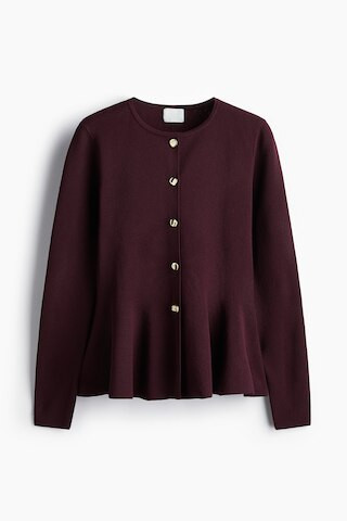 H & M - Cardigan mit Peplum - Rot - Damen | H&M (DE, AT, CH, NL, FI)