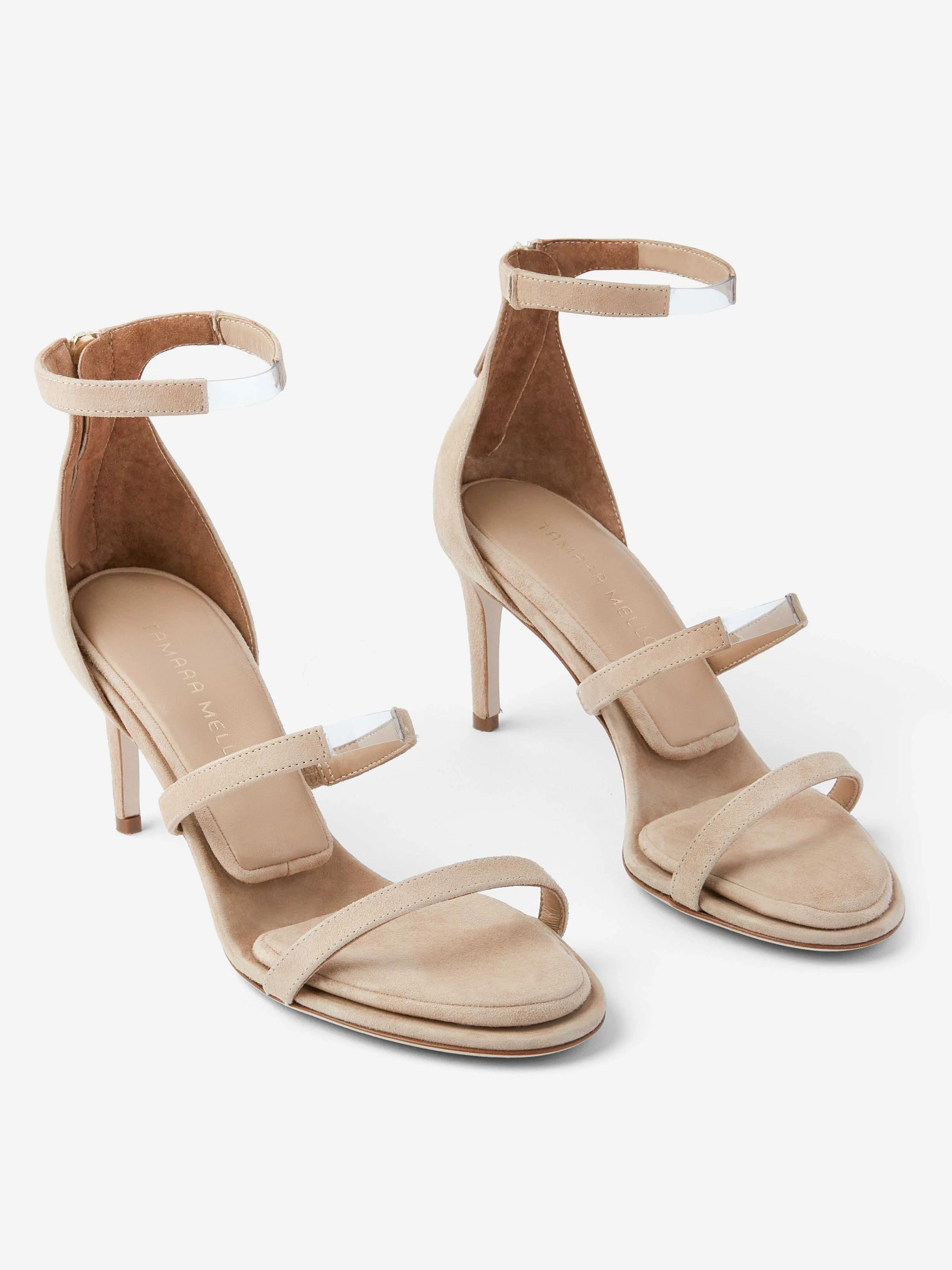 Reverse Sandal 75 - Suede | Tamara Mellon