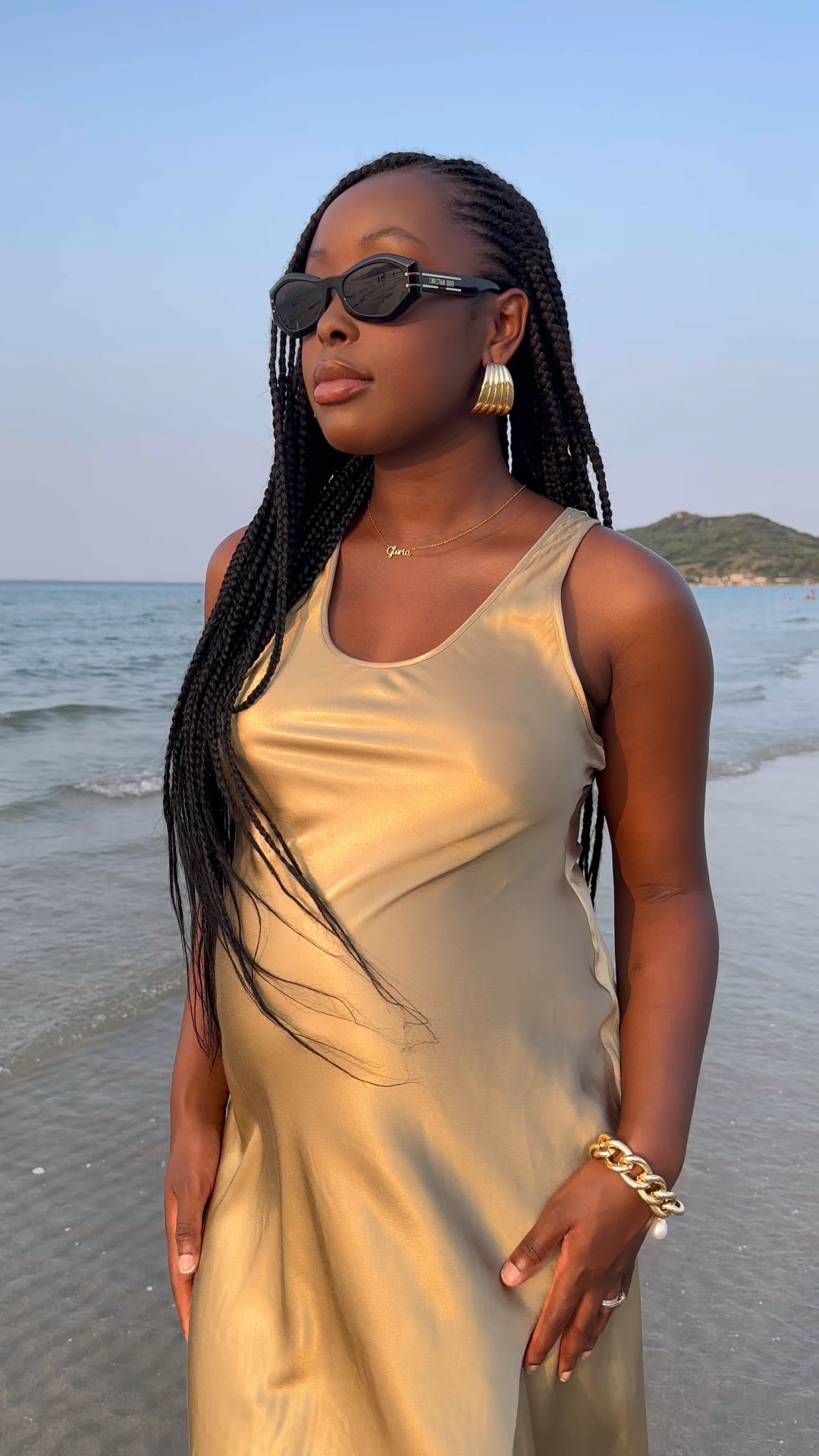 The gold never gets old 🫶🏾 
#HM #summerdress 

#LTKbump