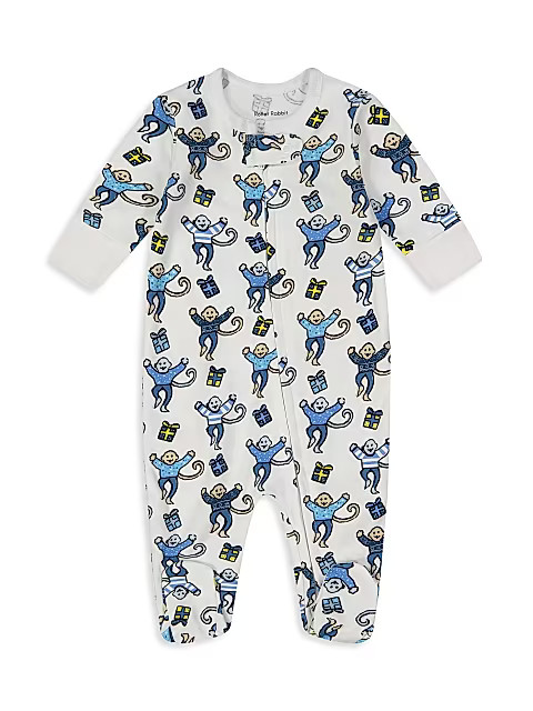 Baby's Holiday Monkey Nights Pajama Footie | Saks Fifth Avenue