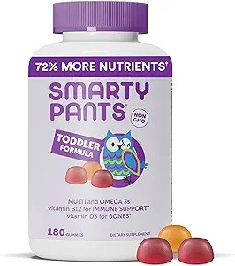 SmartyPants Toddler Multivitamin Gummies: Omega 3 Fish Oil (EPA/DHA), Vitamin D3, C, Vitamin B12,... | Amazon (US)