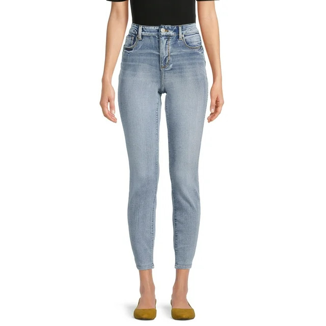 Time and Tru Women's High Rise Skinny Jeans, 29" Inseam for Regular, Sizes 2-20 | Walmart (US)