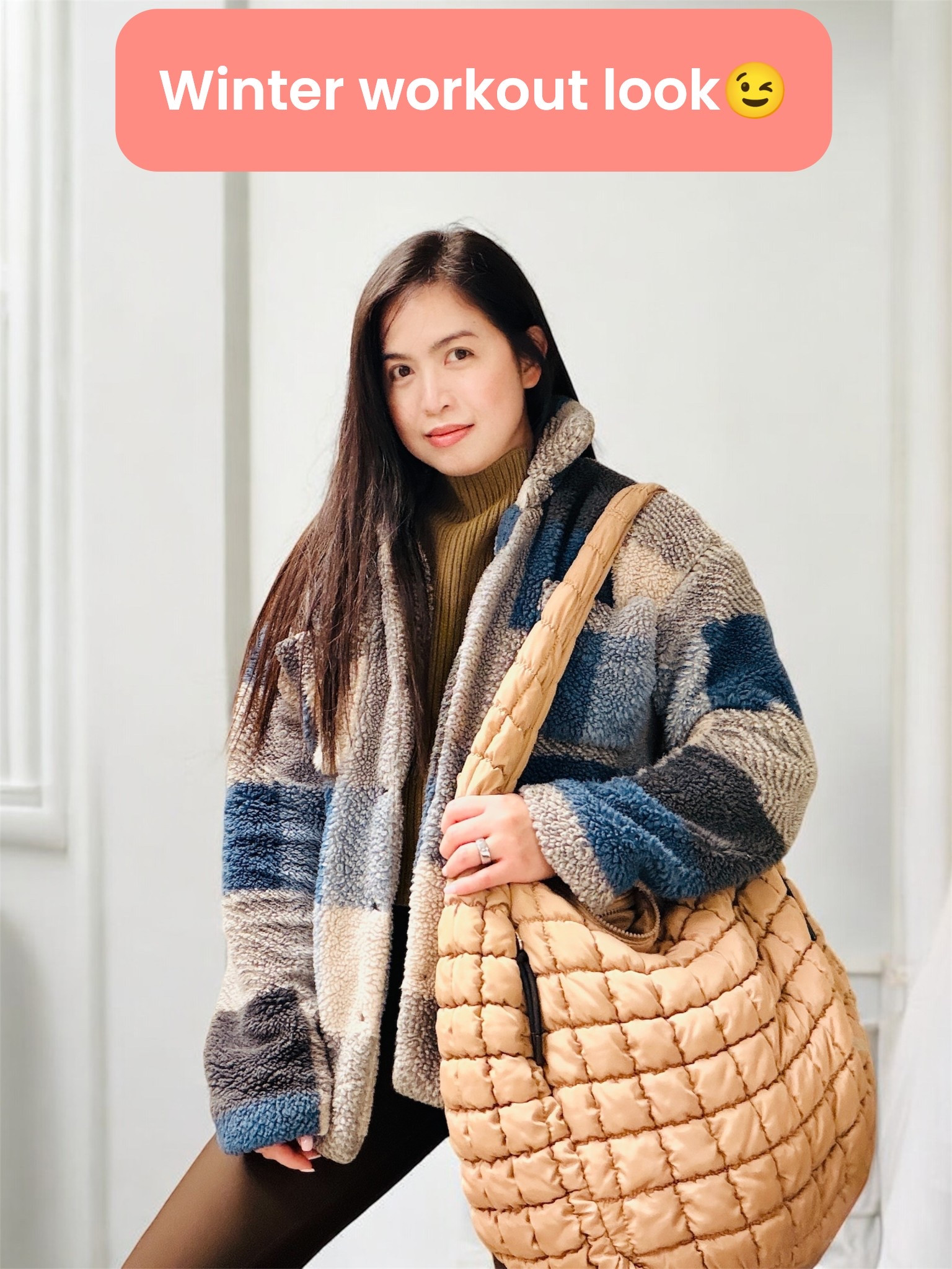 My fave cozy look this season!😉💙❤️ This flannel coat is old, but always a classic! Linked similar ones. I wear this to the gym on late night work outs. This mock neck top is sold out, linked similar styles, leggings are a classic staple🤎And this bag is my fave gym/travel/carryon bag color is sold out, linked other cute ones🤗



#ltkwinterstyle #gymoutfit #freepeople #cozyoutfit #wintercozy #ltkseasonal #amazon #aloyoga #ltkstyletip #wintercozyoutfit #mocknecksweater #gymbag #travelbag #travellook #ltkfitness #quiltedtotebag #neutralbag

#LTKootd #LTKTravel #LTKActive