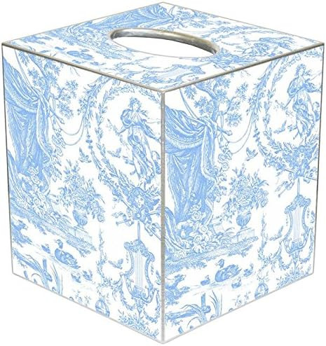 Amazon.com: Marye-Kelley TB444 - Blue Toile Tissue Box Cover : Home & Kitchen | Amazon (US)