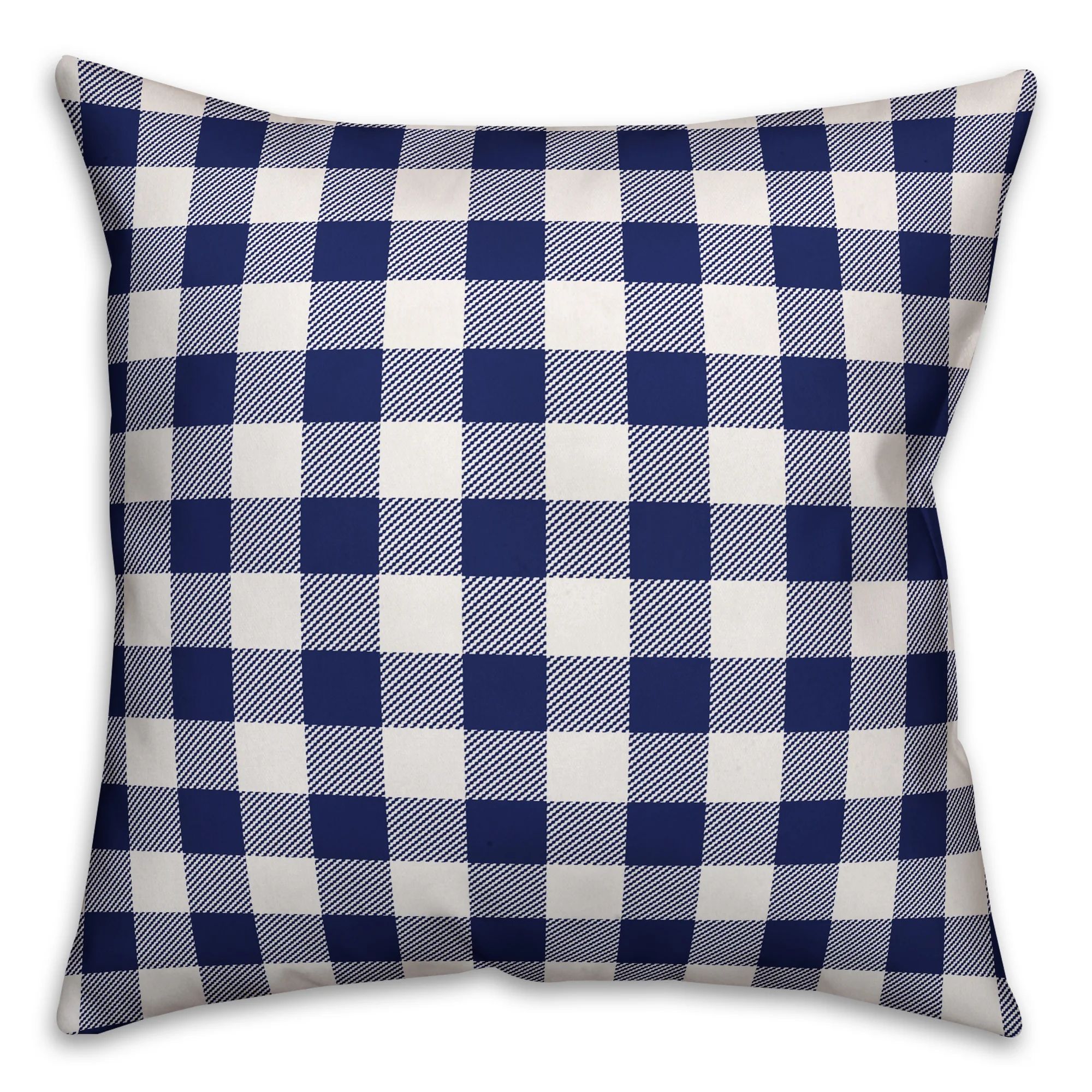 Creative Products Red White and Blue Buffalo Check 18x18 Spun Poly Pillow | Walmart (US)
