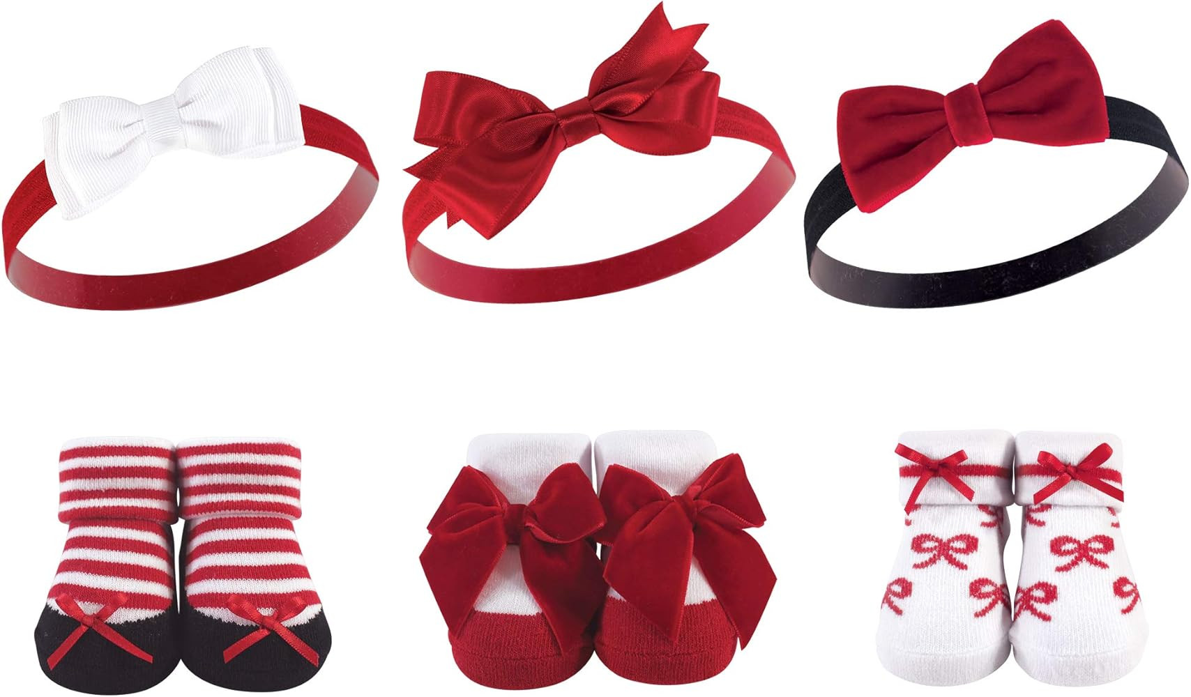 Hudson Baby Girl's Headband and Socks Giftset | Amazon (US)