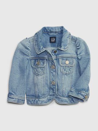 Baby Organic Cotton Puff Sleeve Denim Jacket with Washwell | Gap (US)