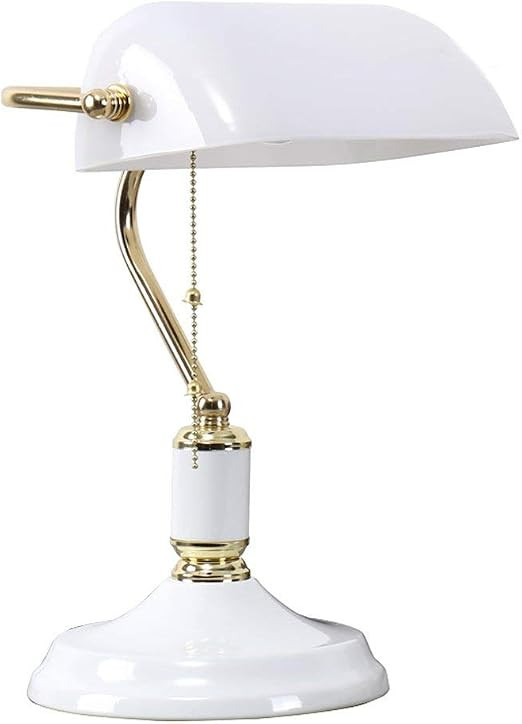 Old Shanghai Chinese Style Retro Desk lamp Nostalgic Eye Study Bedroom Bedside Study Desk lamp Gl... | Amazon (US)