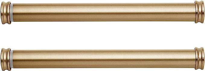 MODE Premium Collection Side Mount Curtain Rod Pair with End Caps, 12 to 20 in - Gold | Amazon (US)