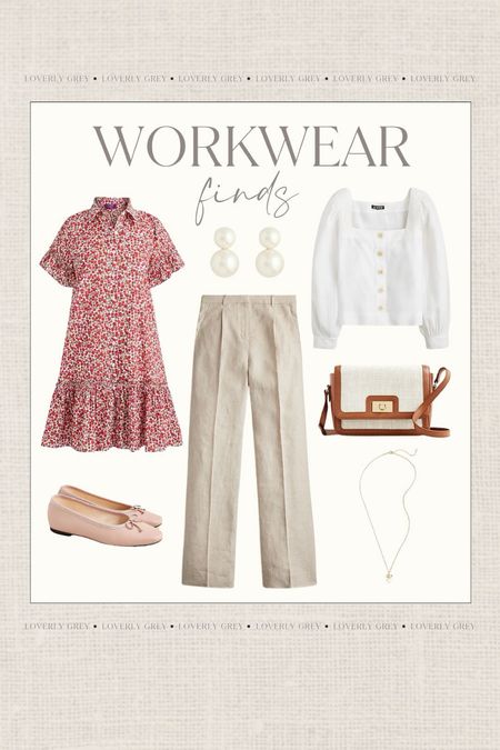Spring workwear finds. This ruffle trim dress and linen top are perfect for spring workwear. Loverly Grey, workwear 

#LTKStyleTip #LTKWorkwear #LTKSeasonal