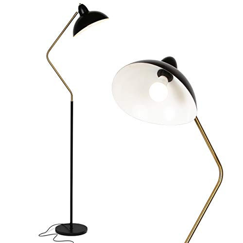 Brightech Swoop LED Floor Lamp, Tall Lamp with Adjustable Head, Modern Floor Reading Lamp for Over Chair, Living Rooms & Offices, Standing Lamp with Heavy Base for Bedrooms, Stunning Living Room Decor | Amazon (US)