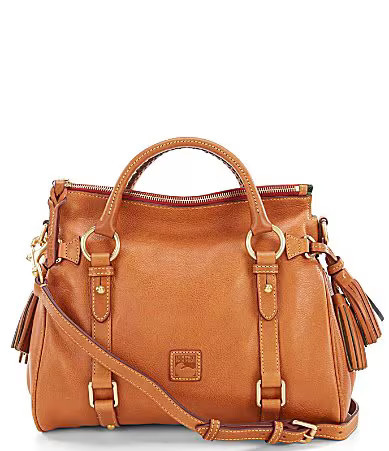 Dooney Bourke Florentine Leather Tassle Satchel Bag - Natural | Dillard's