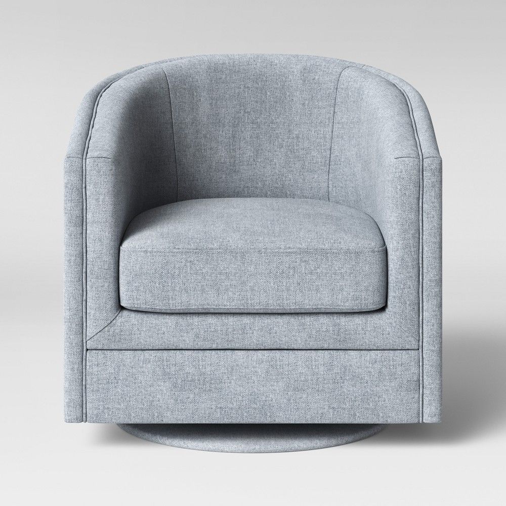 Berwick Barrel Swivel Chair Gray - Threshold | Target