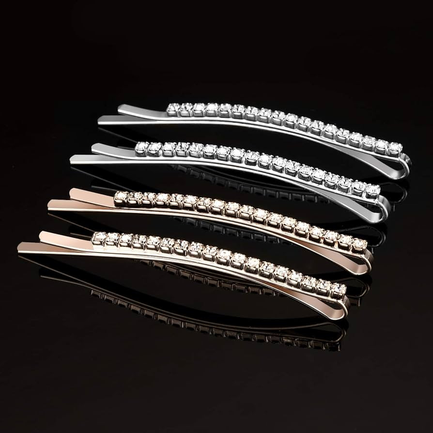 16 Pieces Rhinestone Bobby Pin Metal Hair Clips Clear Crystal Hair Pin Decorations for Lady Women Gi | Amazon (US)