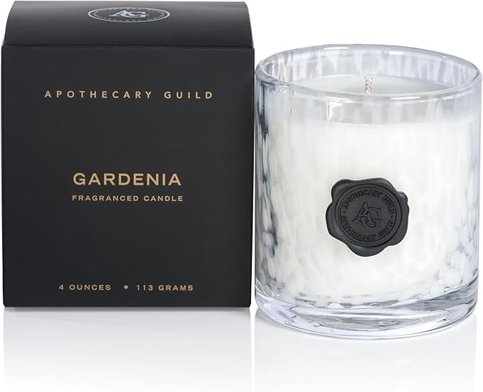 Zodax Apothecary Guild Scented Opal Glass Jar Candle in Gift Box - 4 oz - Gardenia | Amazon (US)