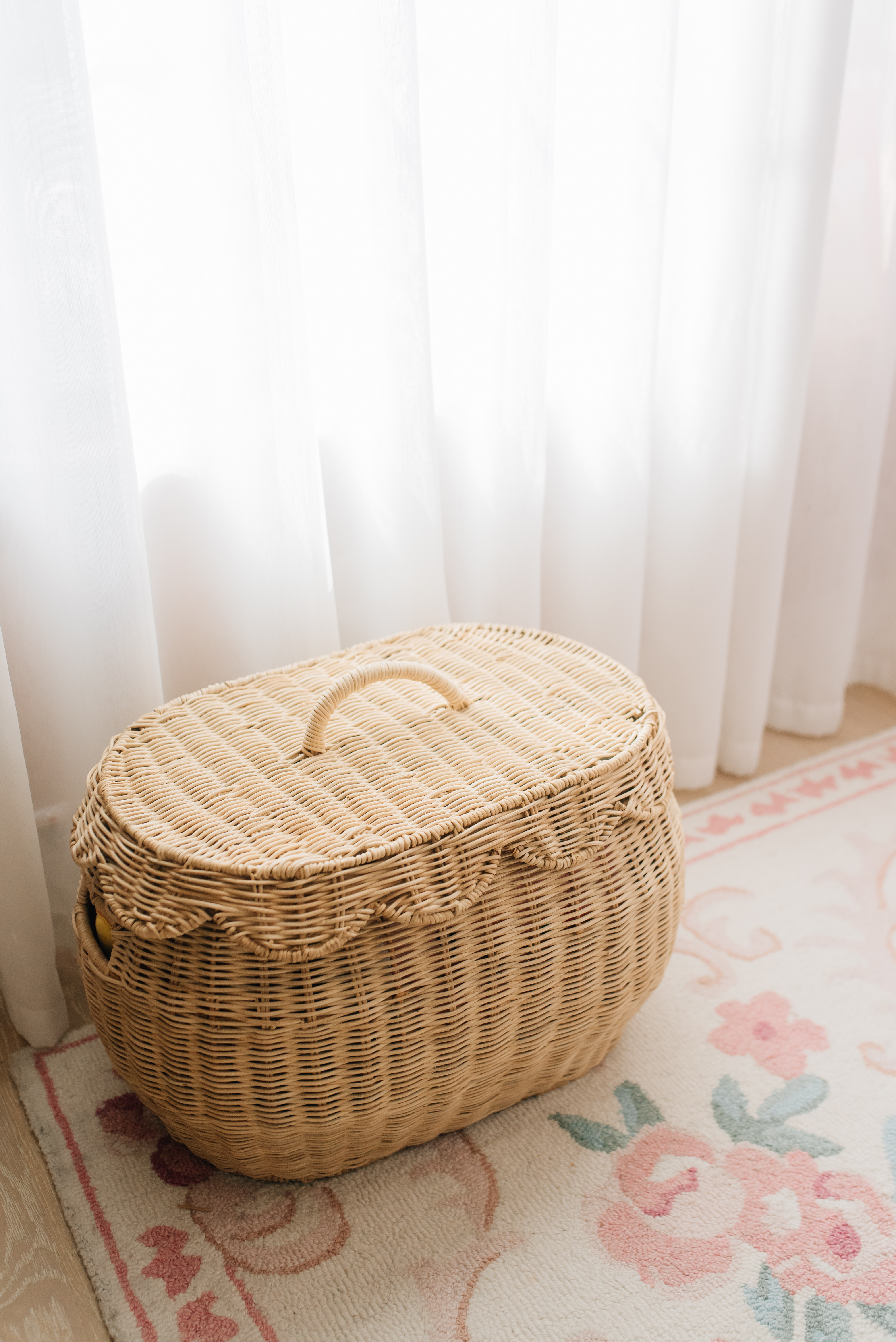 New Palmer scalloped basket from pottery barn  

 #LTKValentine #LTKSeasonal #LTKHome