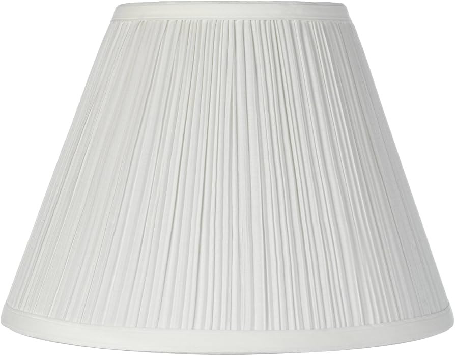 6" Top x 12" Bottom x 9" Slant Lamp Shade Replacement Small Ivory Empire Round Traditional Pleate... | Amazon (US)