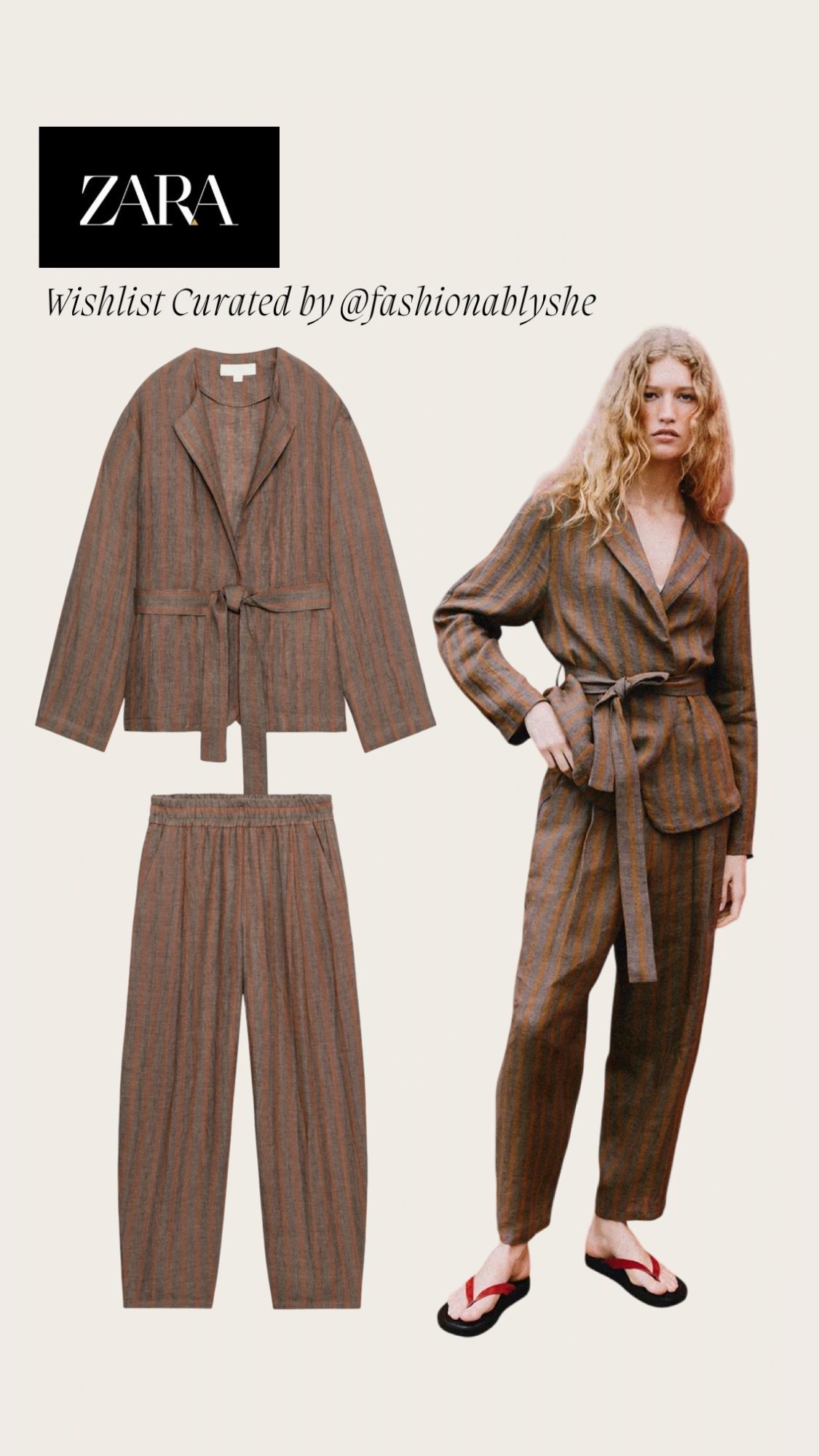 Zara linen jacket with tie and pant

#LTKmomlife #LTKOver40 #LTKootd