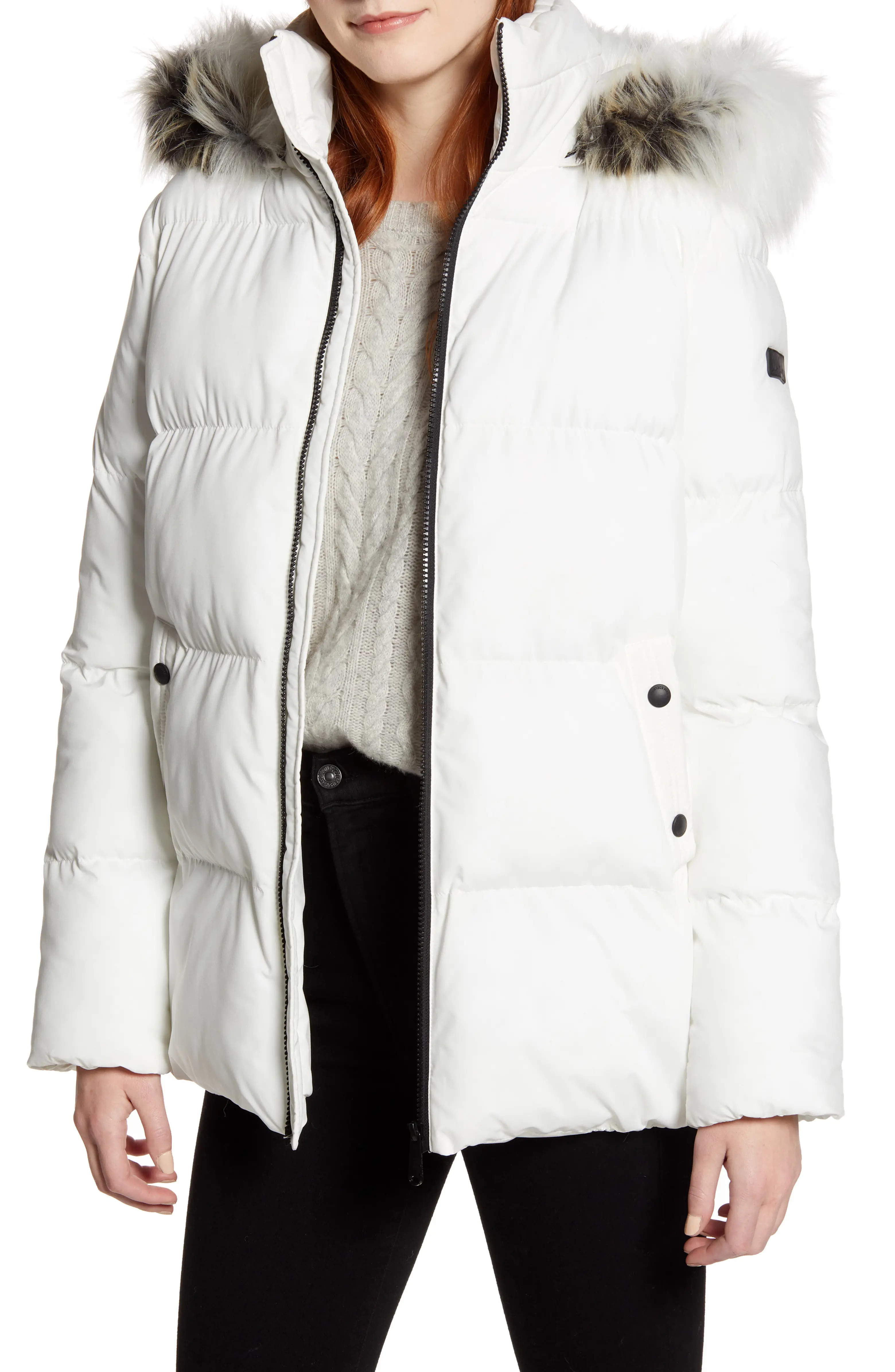 Water Repellent Faux Fur Trim Puffer Jacket | Nordstrom