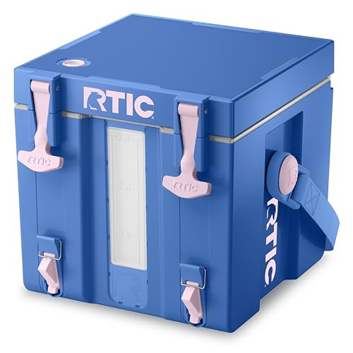 RTIC Halftime Water Cooler 3 Gallon Portable Carrier Container, Drink Beverage Dispenser, Stackable with 2 Taps, Bottleless, BPA-Free, for Sports, Camping, BBQ, Parties, Picnic, Pond/Pale Pink | Amazon (US)