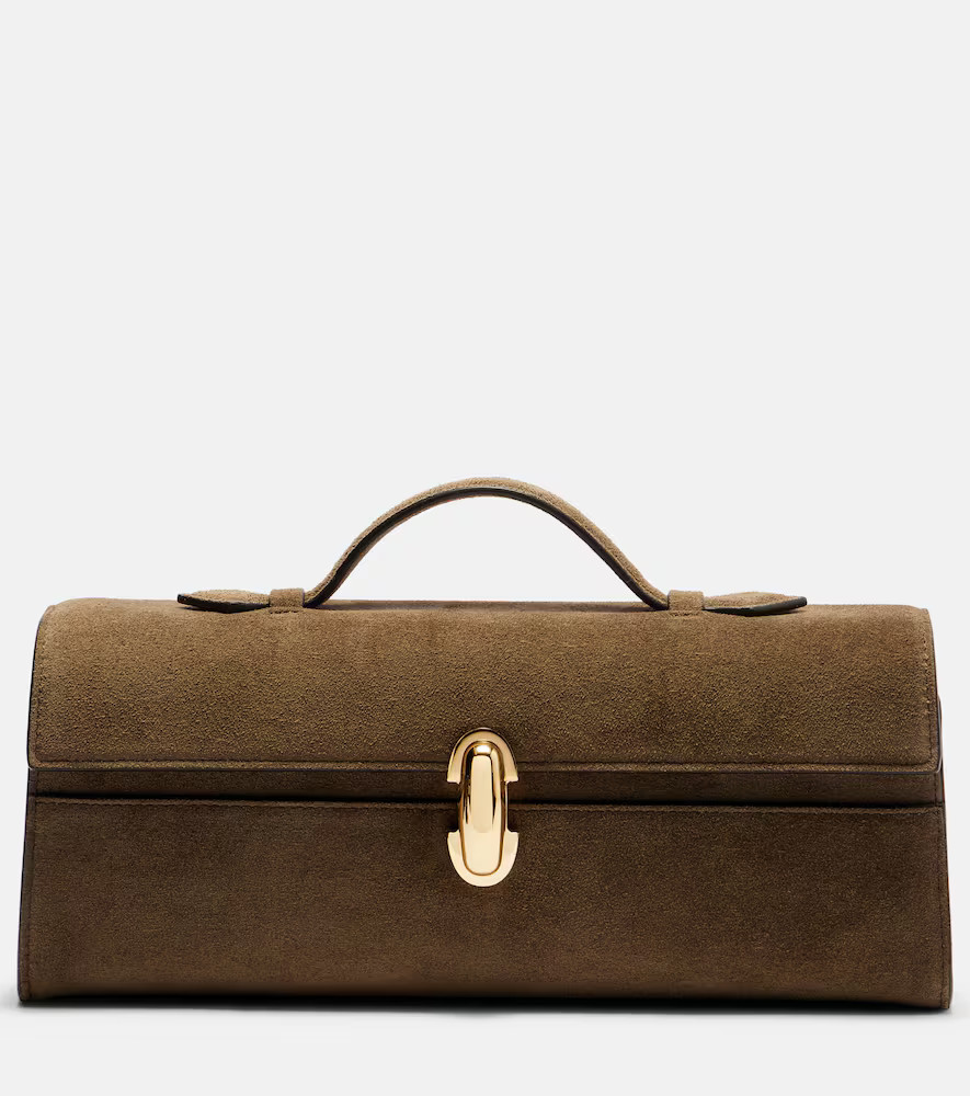 Savette Slim Symmetry suede tote bag | Mytheresa (US/CA)