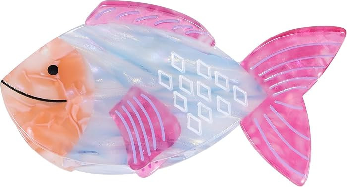 Fish Hair Claw Clip for Women Thick Curly Fine Hair Decor Accessories 3.4 inch Big Acrylic Strong... | Amazon (US)