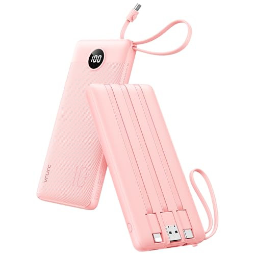 VRURC Portable Charger Power Bank, 10000mAh Travel Essentials Battery Pack, Compact Charging Bank... | Amazon (US)