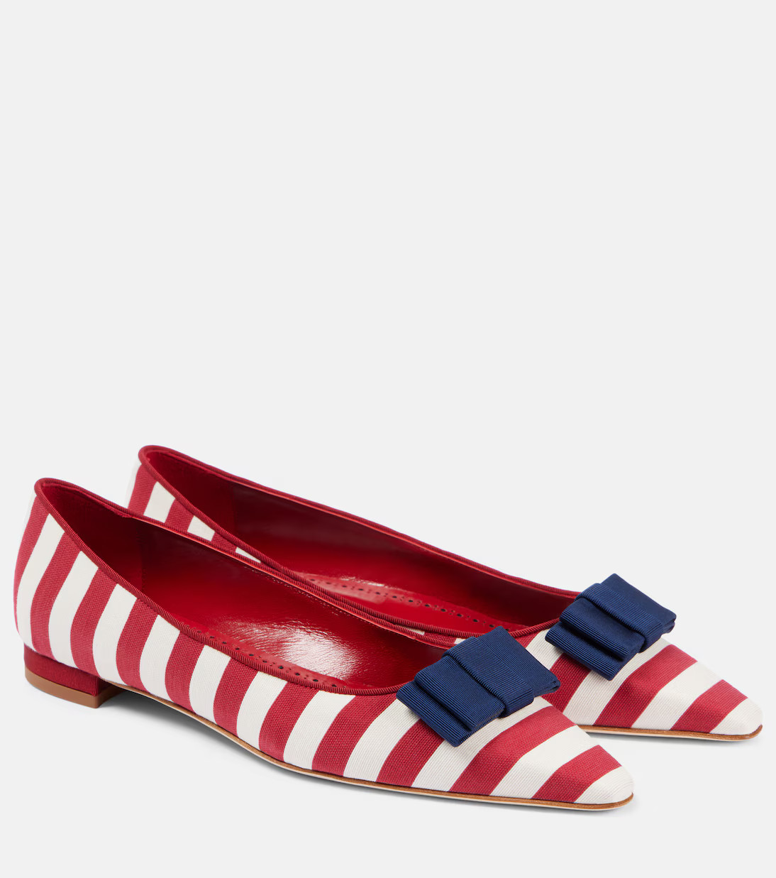 Reador bow-detail striped ballet flats | Mytheresa (US/CA)