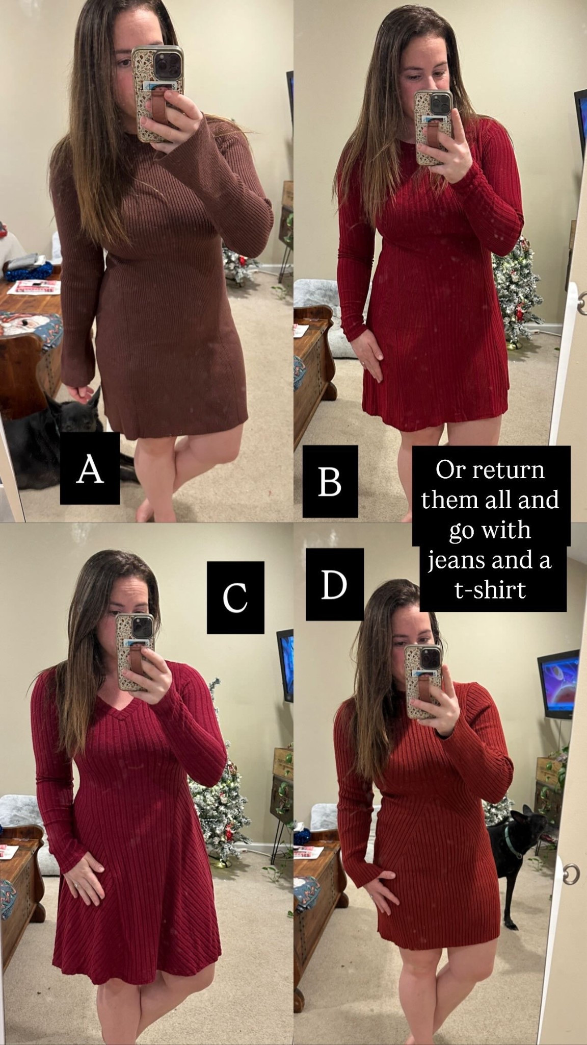 Thanksgiving dress options 
I can’t decide 

#LTKMidsize #LTKHoliday #LTKootd