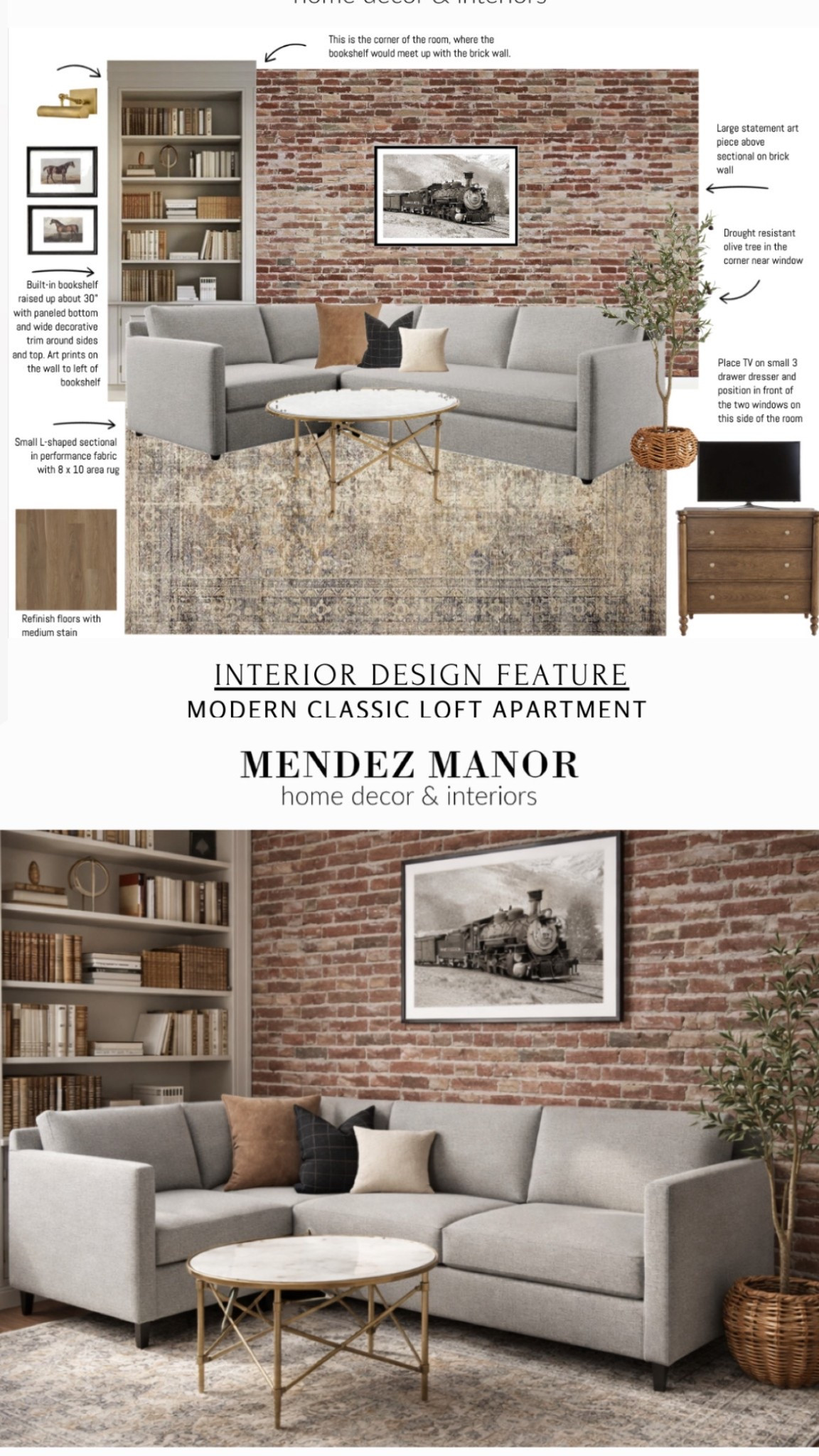 Working on this loft living room design for a client in Silverton, Colorado. Using a very compact sectional from Pottery Barn which is perfect for a small space. 

This loft apartment will be a future vacation rental once complete. 

#airbnb #smallhome #neutral #decor 

#LTKTravel #LTKSaleAlert #LTKHome