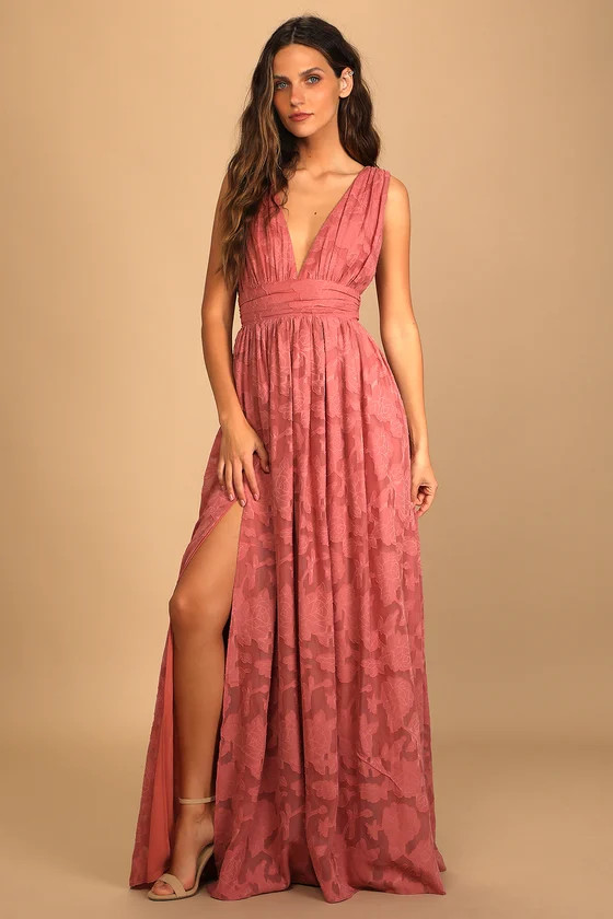 Sweet Sophistication Vintage Rose Burnout Floral Maxi Dress | Lulus (US)