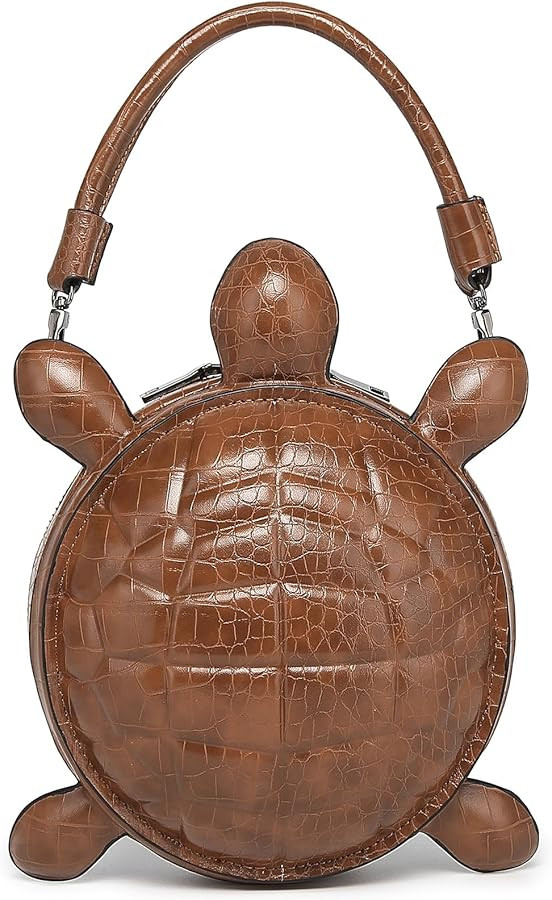 Men PU Leather Unique Novelty Turtle Shape Handbag Purse Removable Strap Crossbody Shoulder Bag f... | Amazon (US)