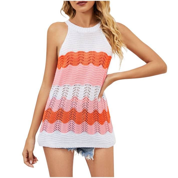 Amtdh Women's Tops Y2K Clothing Halter Shirts for Teen Girls Crop Tank Tops for Women Knitting Bl... | Walmart (US)