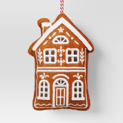 Christmas Fabric Gingerbread House with Chimney Ornament - Wondershop™ | Target