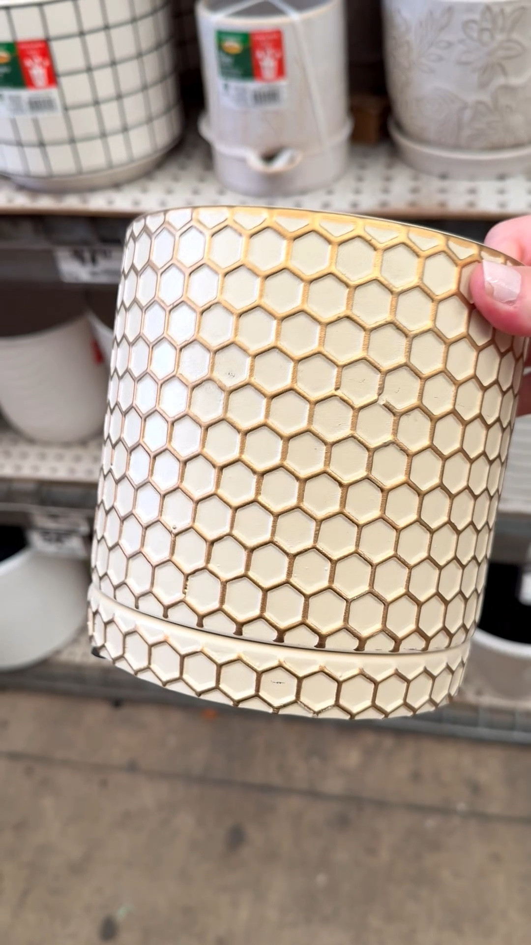 Excited for spring and getting your container garden going? Me too! This honeycomb planter with attached saucer is a cutie. 🍯

The honeycomb outline is metallic gold. So fancy! ✨ It’s perfect for your faux arrangements or live plants.

And if you’re a mosaic artist, this would be even cuter if you added a couple mosaic bees. 🐝 For mosaic tips, tutorials + inspiration please visit my YouTube channel: YouTube.com/julieweilbacher, and follow @julieweilbacher on Instagram.

#honeycombpot #plantpot #flowerpot #honeycombplantpot #flowerpotwithsaucer #homedepot #springhomedecor #containergarden #giftsforgardeners

#LTKSeasonal #LTKHome