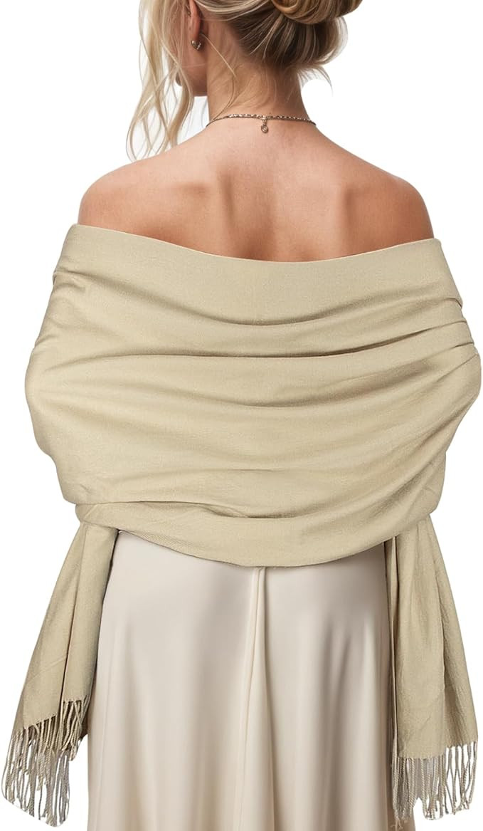 Women's Scarf Pashmina Shawls and Wraps for Evening Dress Wedding Bridal Bridesmaid Winter Warm L... | Amazon (US)