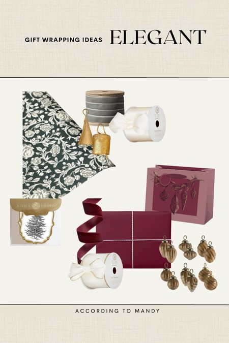 Gift Wrapping Ideas : Elegant

Holiday inspo, festive, seasonal, red, green, gold, white, beige, satin, velvet, ribbon, tags, bells, floral, plaid, burlap, reindeer, nutcracker, Santa

#LTKSeasonal #LTKHoliday #LTKGiftGuide