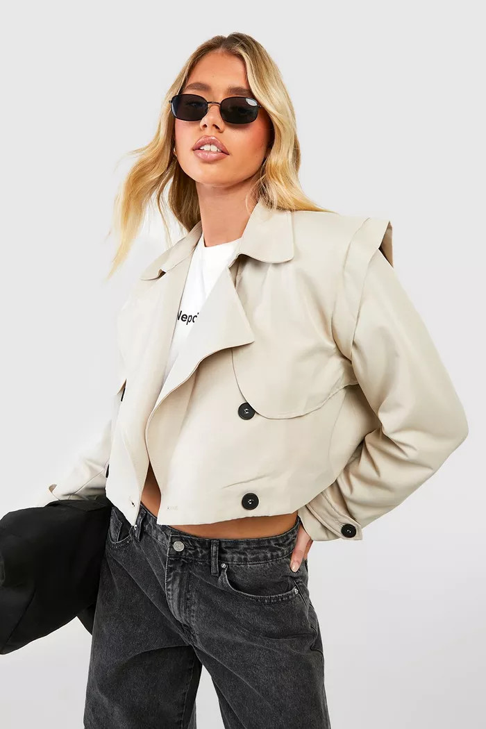 Short Trench Coat | boohoo (US & Canada)