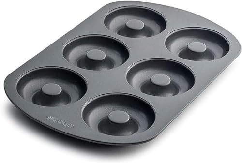 Bellemain Premiere Donut Pan for Baking | Nonstick 12.5 x 8.5” Doughnut Pan with 6-Doughnut Molds | Includes 1 Steel Donut Tray | Make Perfect Bagels and Cake Donuts (1-pack) | Amazon (US)
