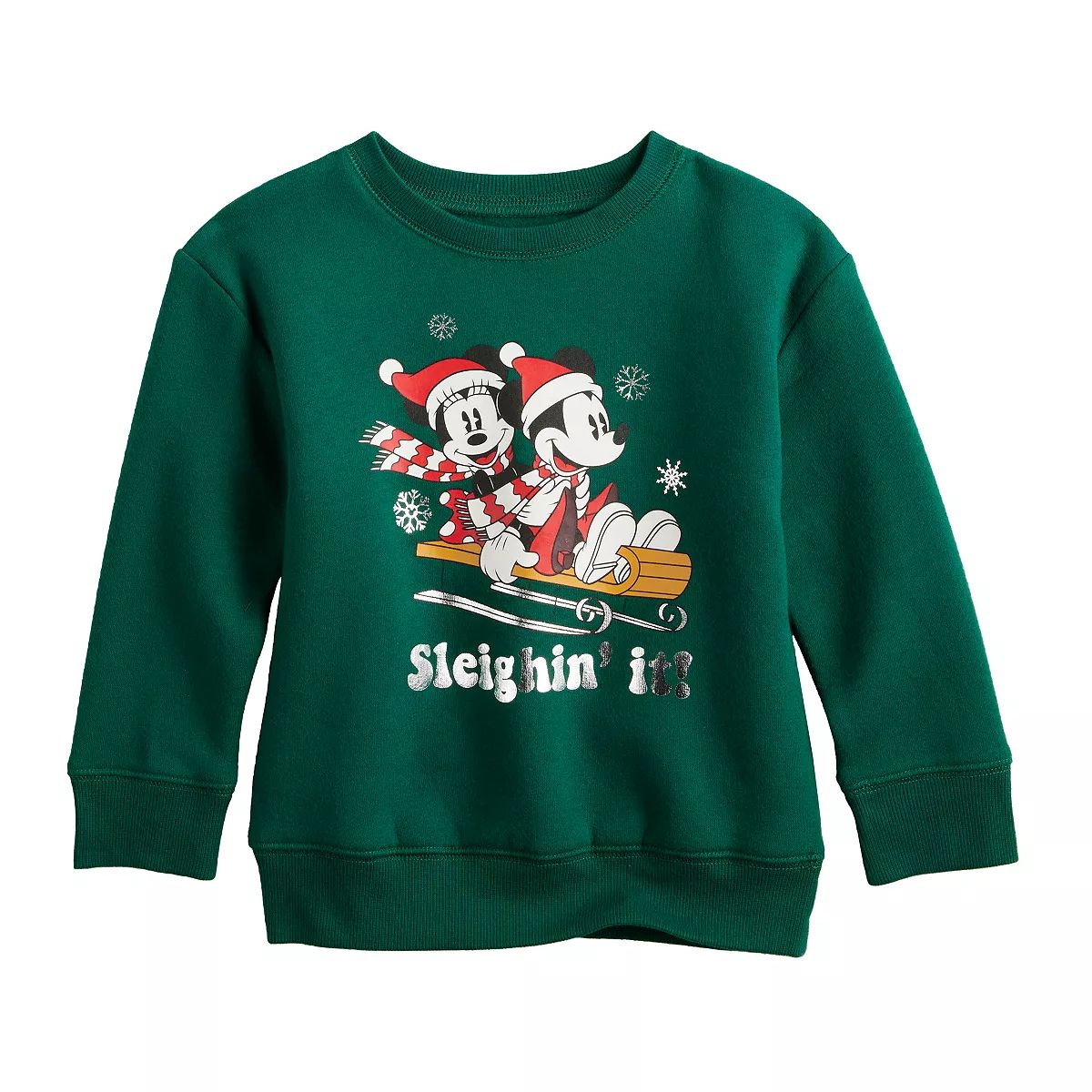 Disney's Mickey & Minnie Baby & Toddler Christmas Sleigh Crewneck Sweatshirt by Jumping Beans® | Kohl's