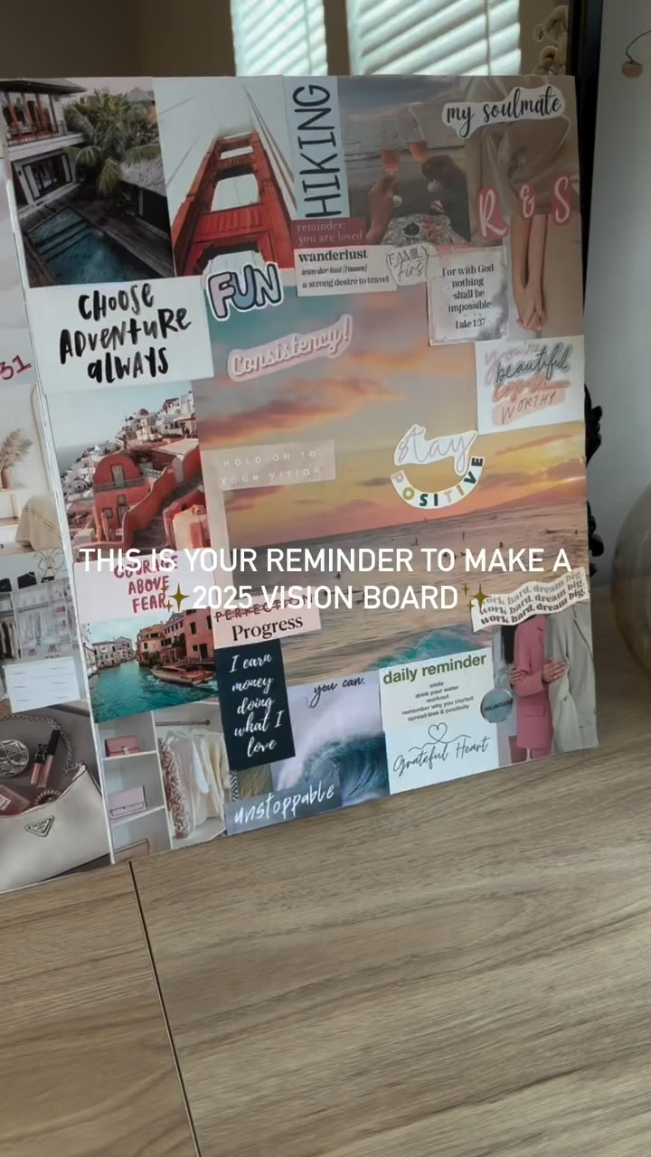 This is your reminder to get started on that vision board. ✨ You need to wish it, believe it, and live as you already have it. 

Good luck! 🩵

What You Need To Create Your 2025 Manifestations Board.

Vision Board Party🪩🫶

join me @eattravelhome 

#visionboard #visionboardparty #visionboard2025  #manifest
