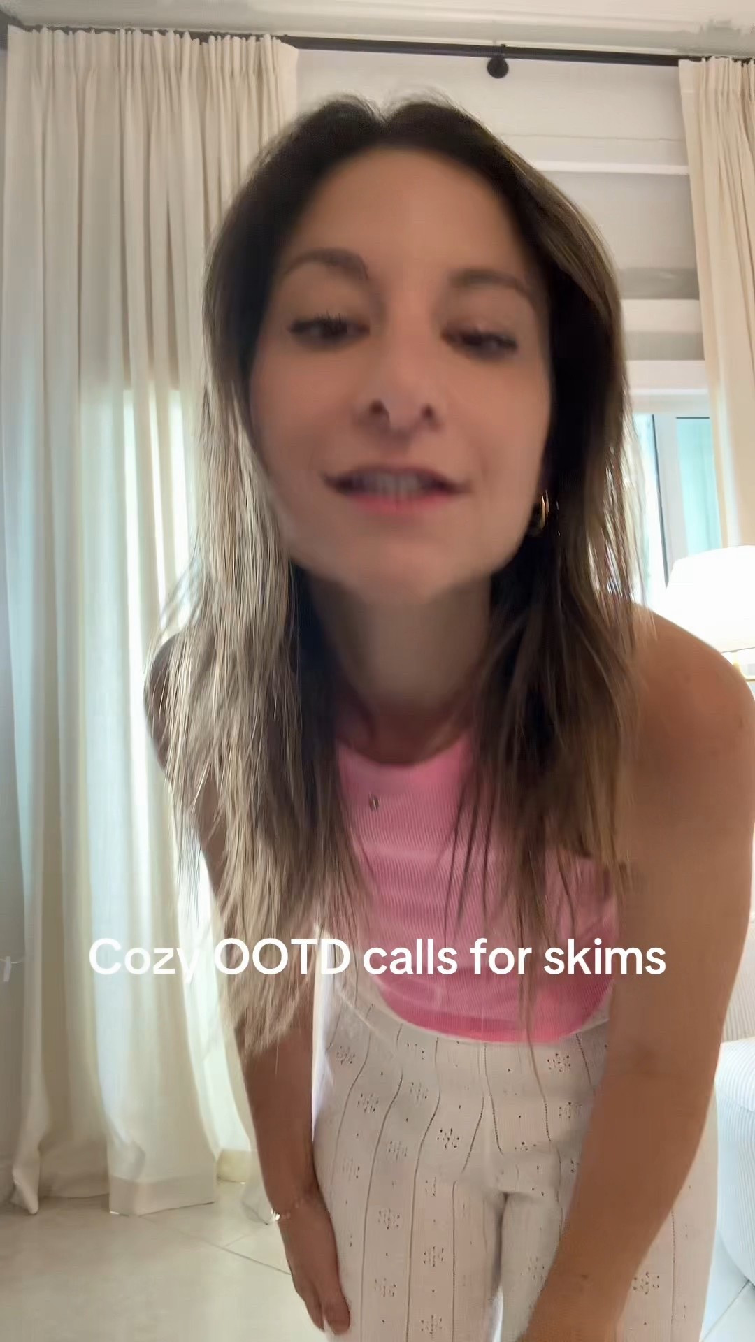 Cute and cozy for the day. Obsessed with skims pants!!! So soft and comfy for in the house or running errands 💖

#LTKmomlife #LTKootd