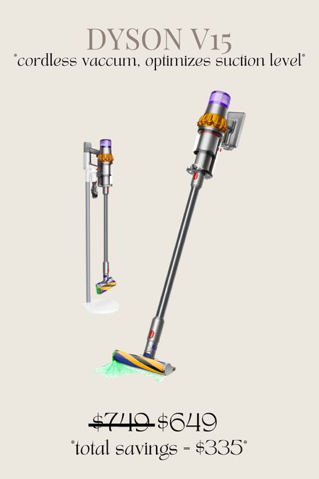 $335 Savings on the Dyson V15 with laser technology #dyson 

#LTKsalealert #LTKHoliday #LTKGiftGuide