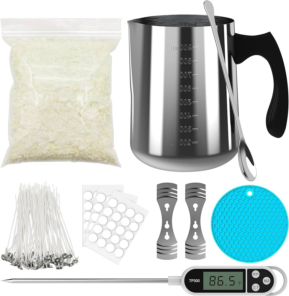 Ohcans Candle Making Kit Supplies, Soy Wax DIY Candle Making for Adults, with 900ml Candle Make P... | Amazon (US)