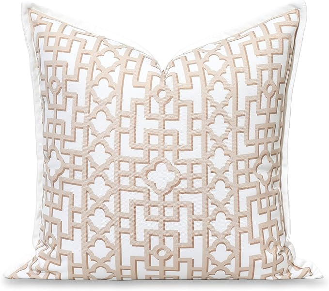 Hofdeco Premium Coastal Hampton Patio Indoor Outdoor Throw Pillow Cover Only, 20"x20" Water Repel... | Amazon (US)