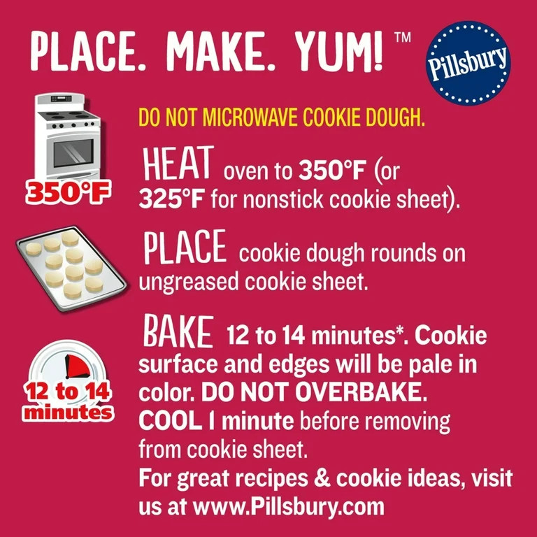 Pillsbury Ready to Bake! Hearts Shape Sugar Cookie Dough, 20 Cookies, 9.1 oz | Walmart (US)