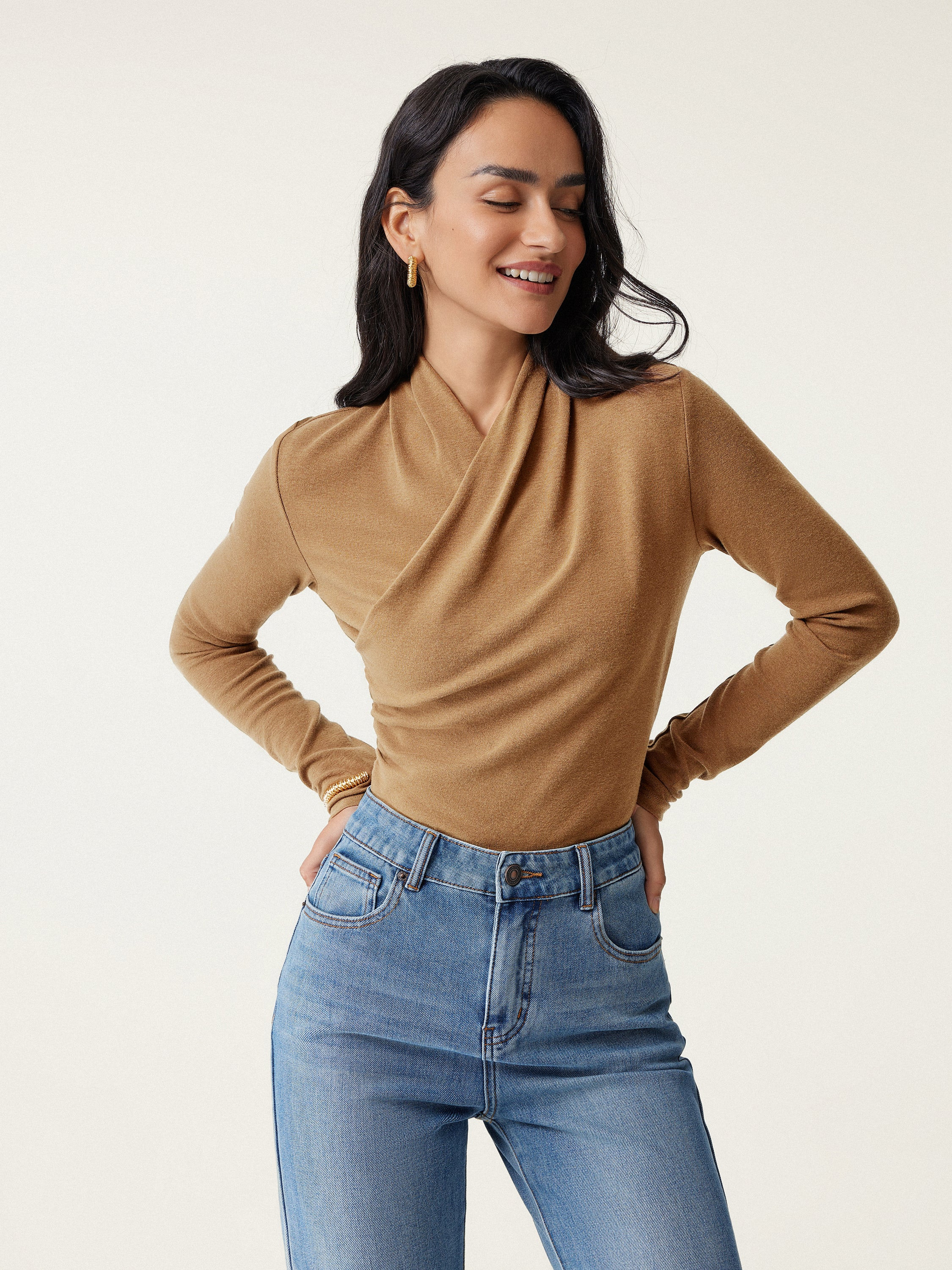 Surplice Long Sleeve Top | OGLmove